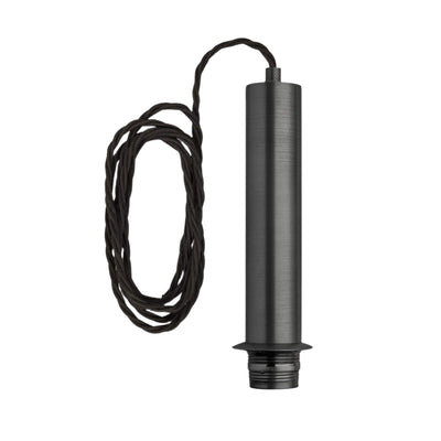 Sleek Cylinder Cord Set ES E27 Bulb Holder with Ring - Light Bulb Holders - Industville Lighting UK