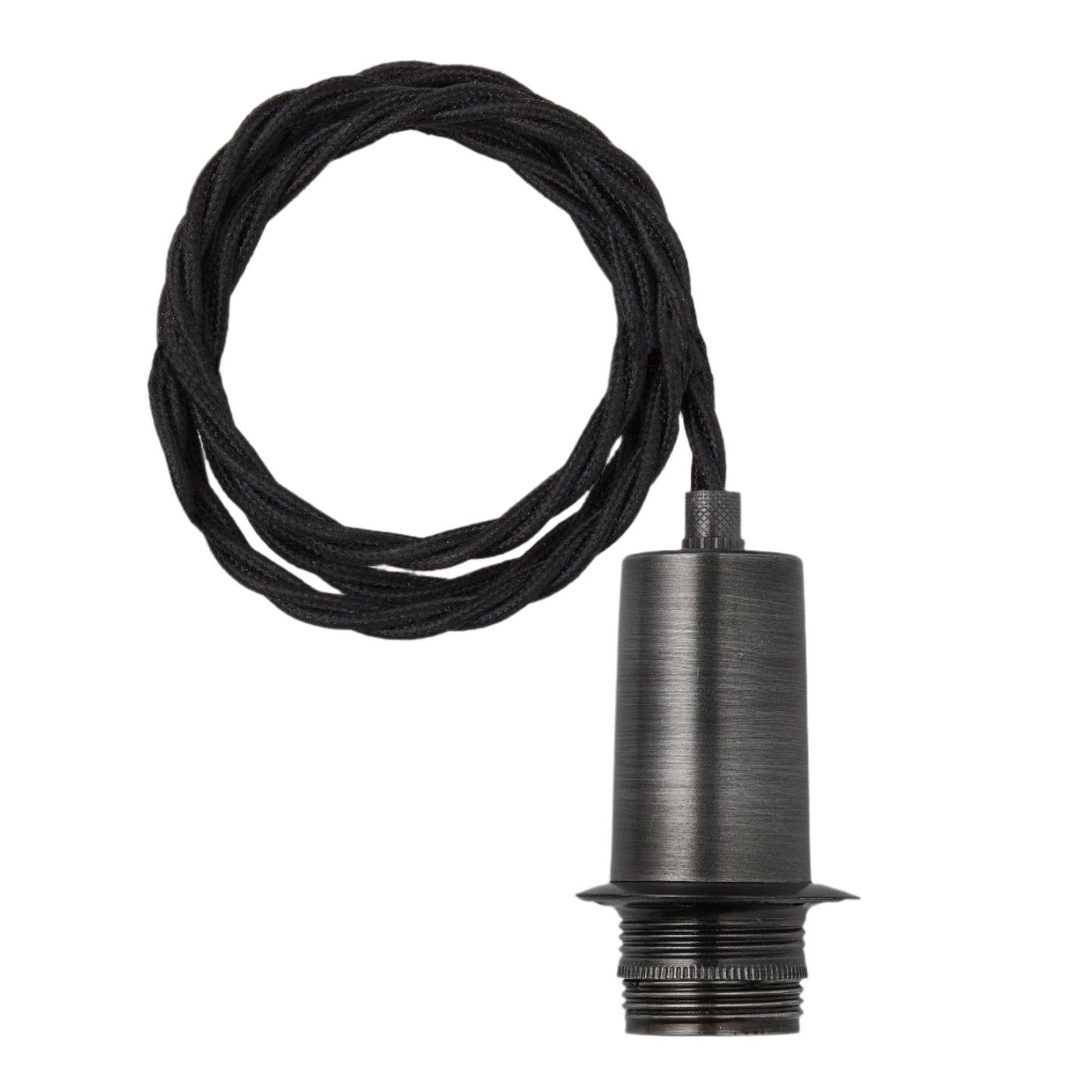 Sleek Pewter Holder for Opal Glass Schoolhouse Wire Cluster Lights