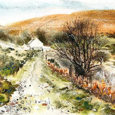 Farmhouse From a Distance - Independent Artwork - Industville Lighting UK