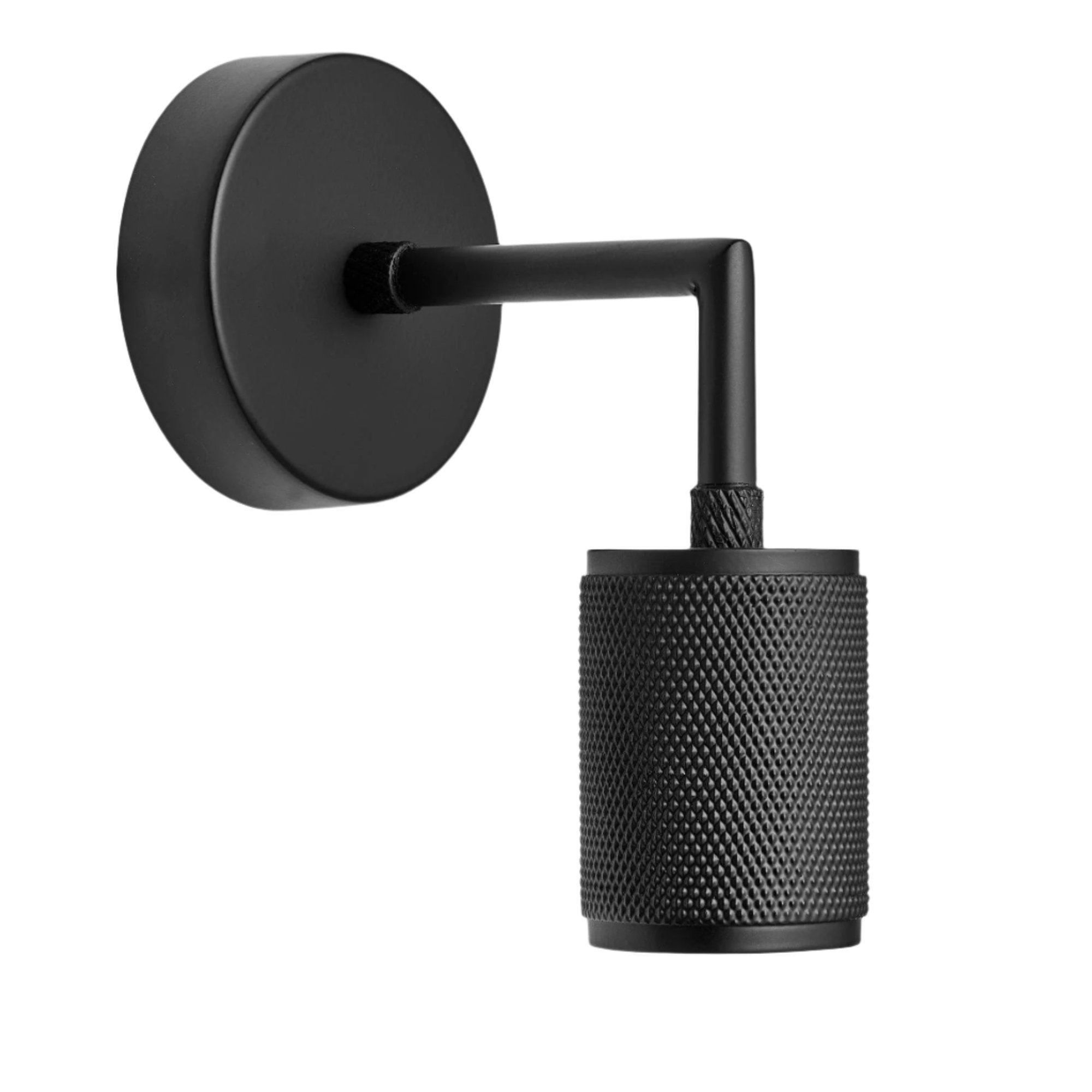 Black Knurled Edison Wall Light - Industville KN-EWL-BK