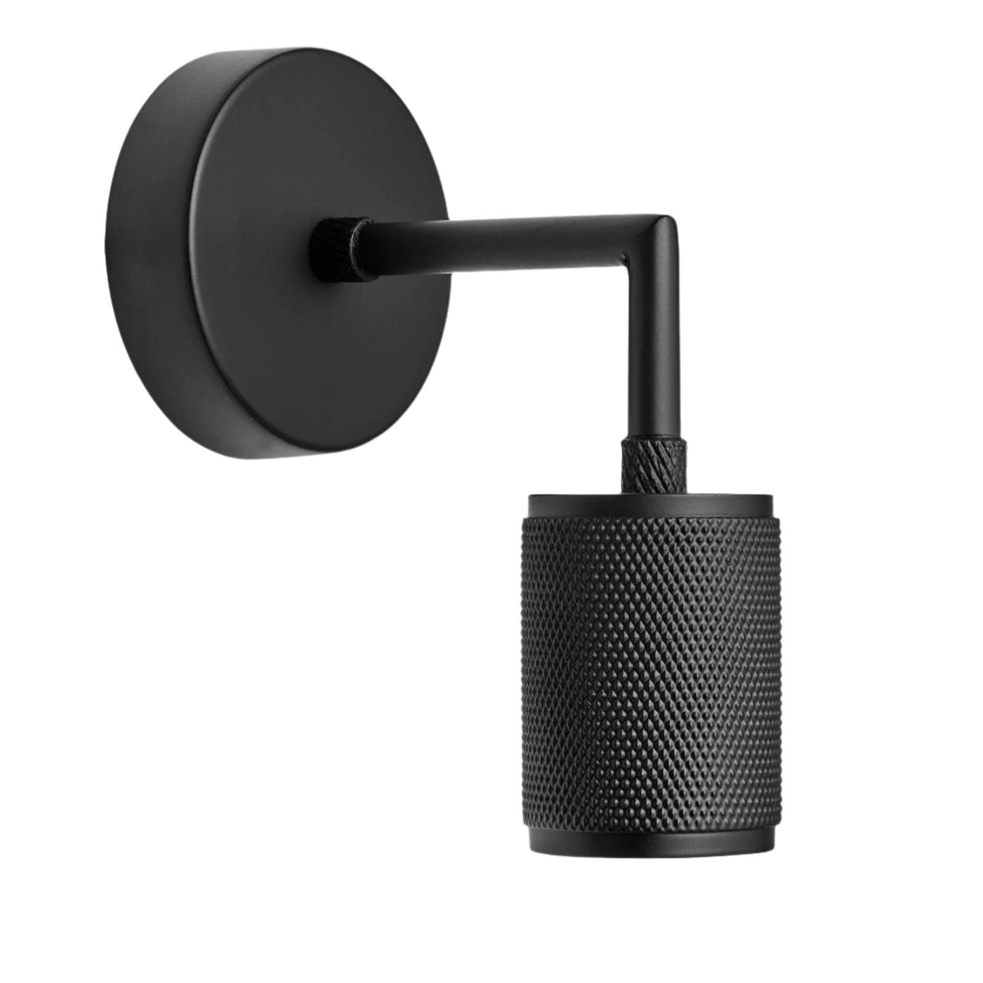 Black Knurled Edison Wall Light - Industville KN-EWL-BK