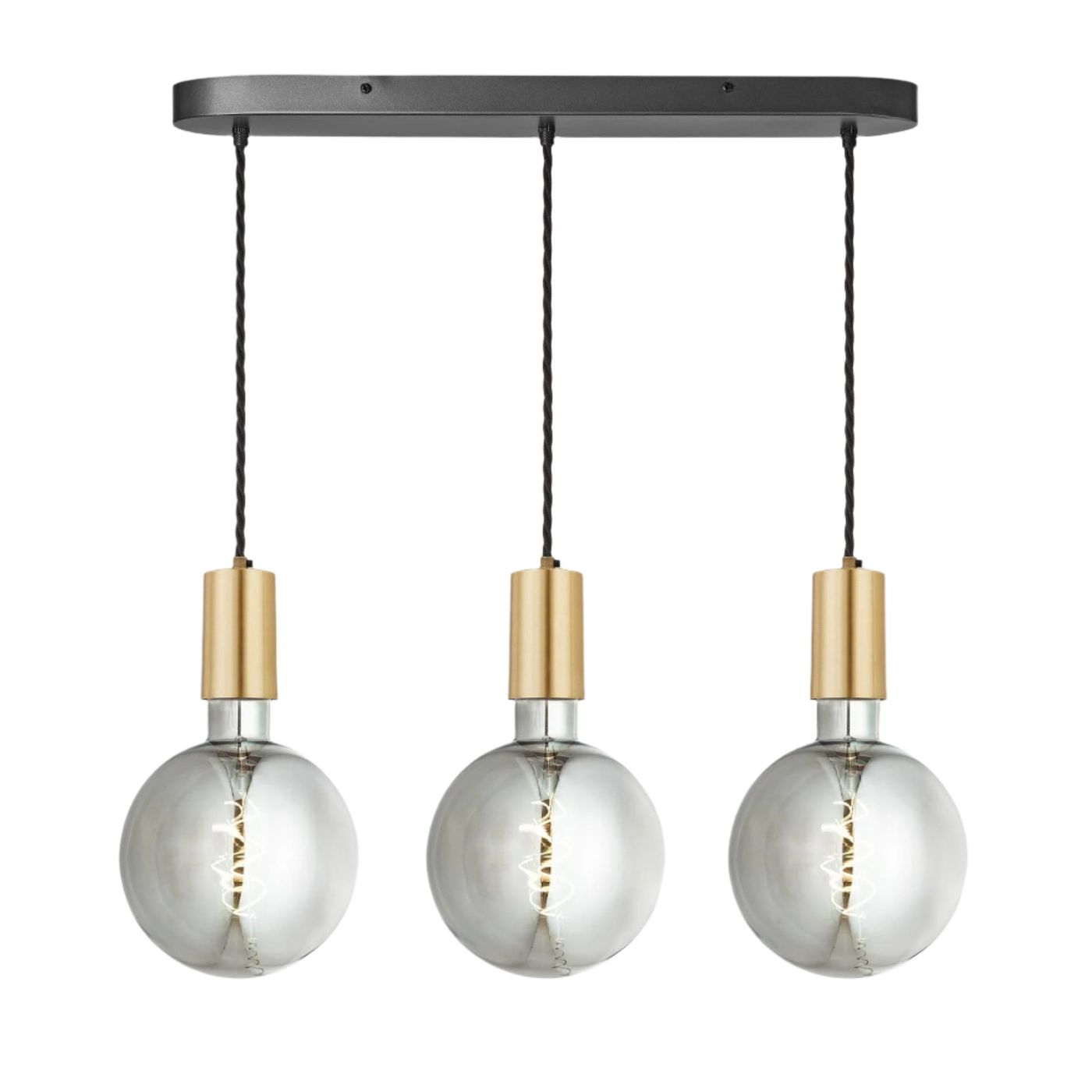 Sleek Large Edison Cluster Lights - 3 Wire - Brass Industville SL-LE-3WOCL-B