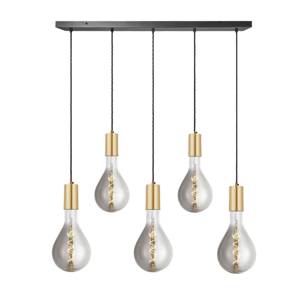 Sleek Large Edison Cluster Lights - 5 Wire – Brass Industville SL-LE-5WCL-B