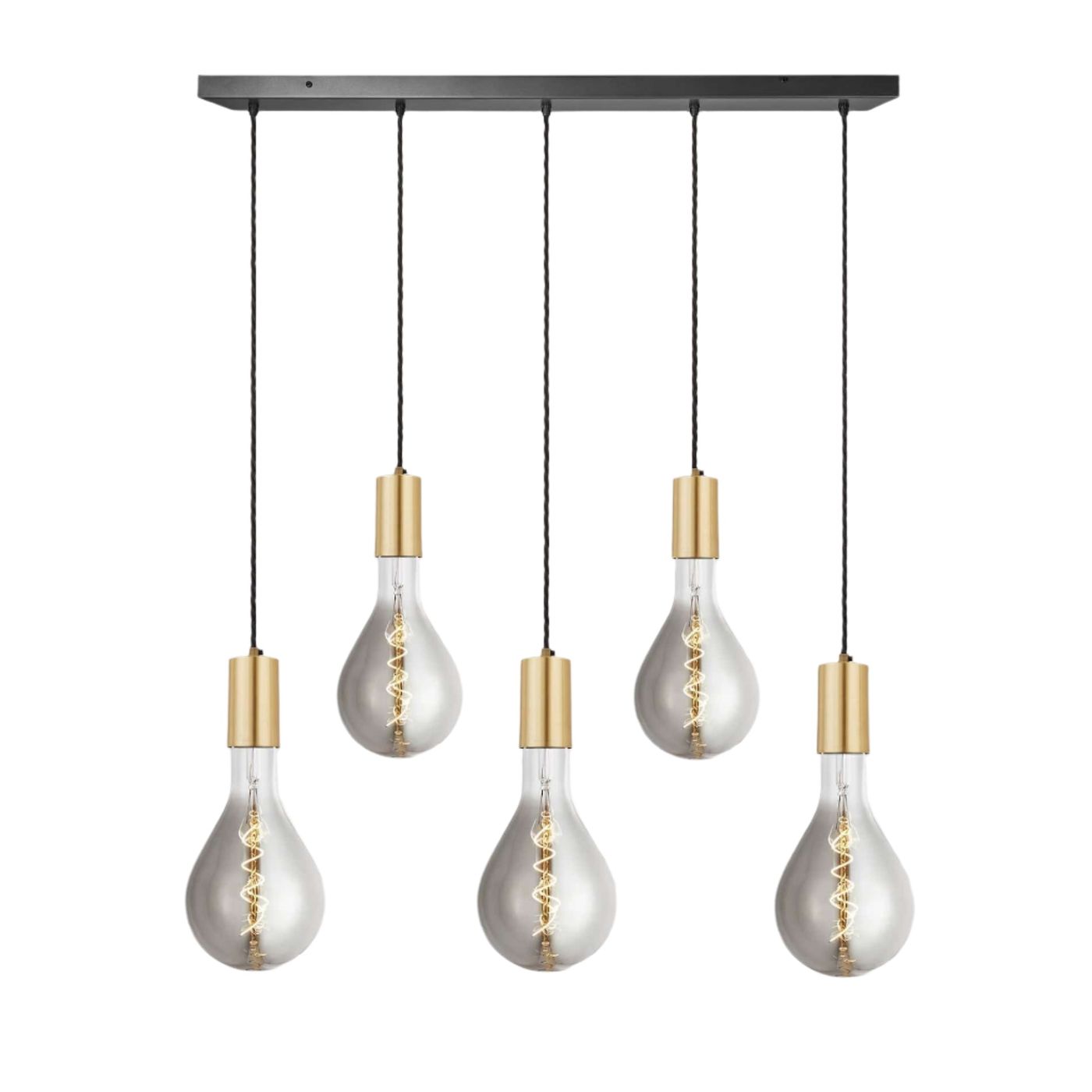 Sleek Large Edison Cluster Lights - 5 Wire – Brass Industville SL-LE-5WCL-B
