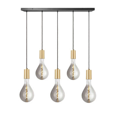 Sleek Large Edison Cluster Lights - 5 Wire – Brass Industville SL-LE-5WCL-B