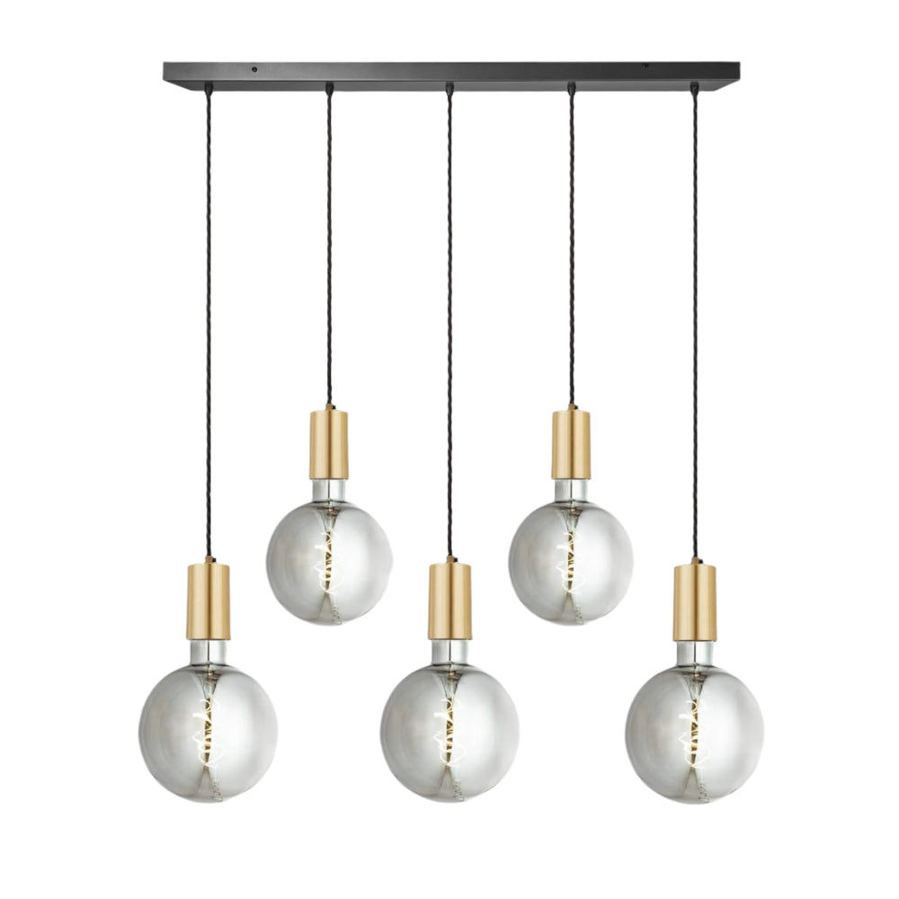 Sleek Large Edison Cluster Lights - 5 Wire – Brass Industville SL-LE-5WCL-B