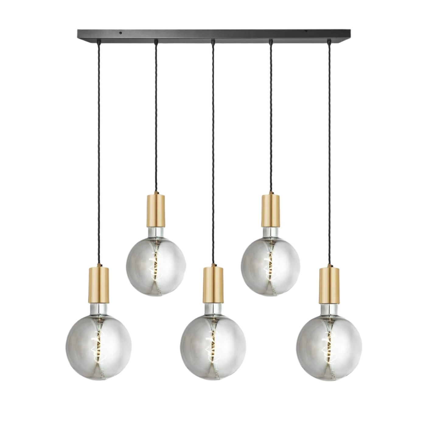 Sleek Large Edison Cluster Lights - 5 Wire – Brass Industville SL-LE-5WCL-B