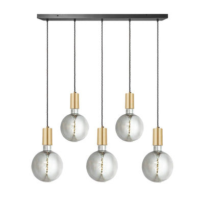 Sleek Large Edison Cluster Lights - 5 Wire – Brass Industville SL-LE-5WCL-B