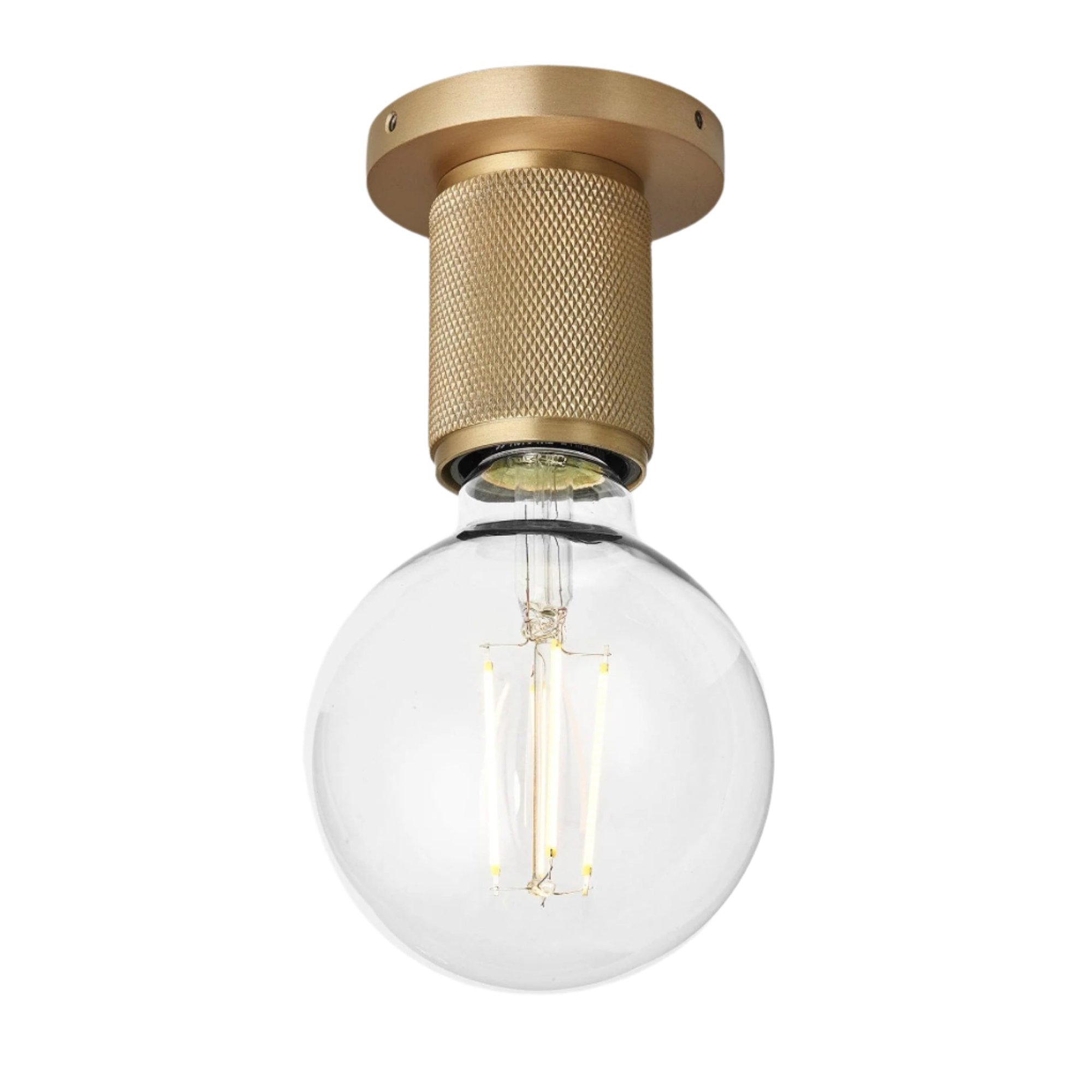 Brass Knurled Edison Spotlight - Industville KN-ESP-B