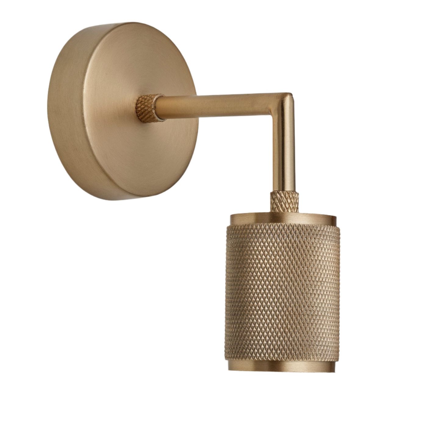 Brass Knurled Edison Wall Light - Industville KN-EWL-B