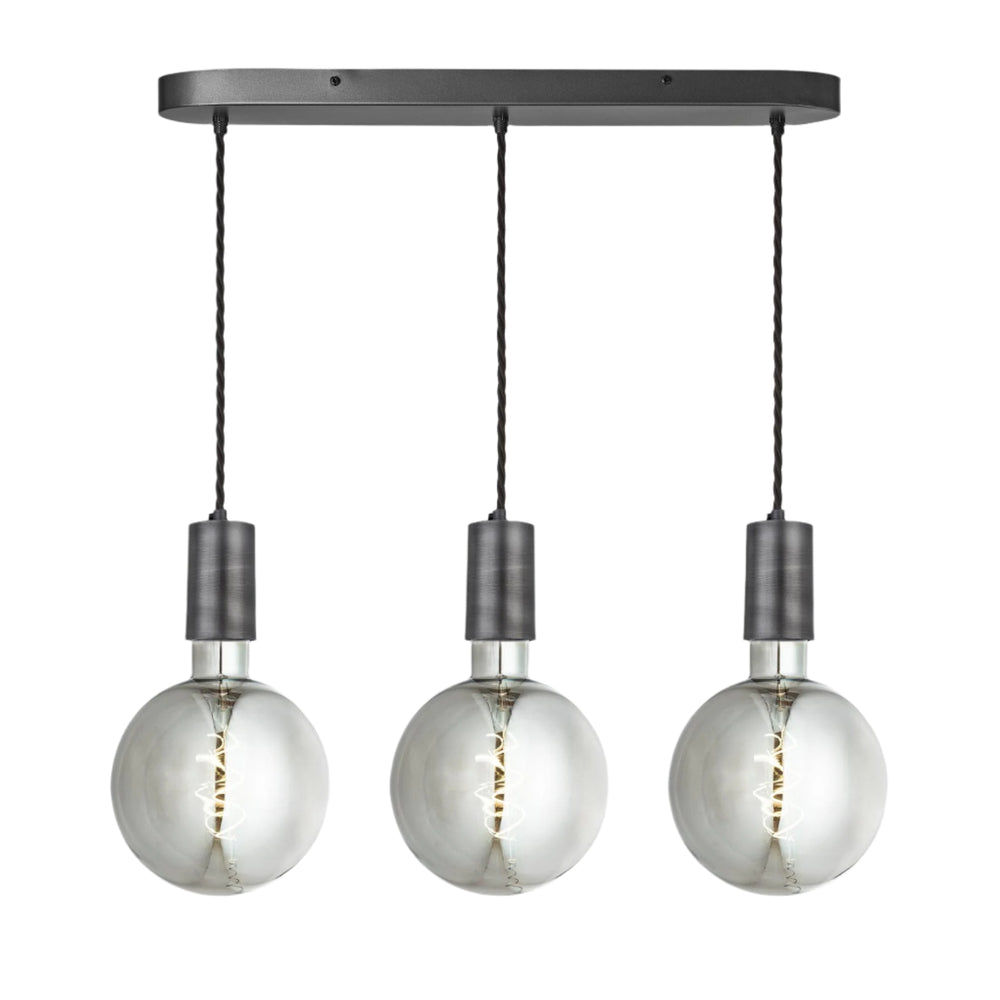 Sleek Large Edison Cluster Lights - 3 Wire - Pewter Industville SL-LE-3WOCL-P