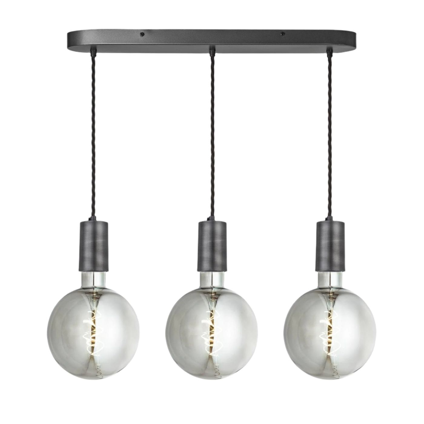 Sleek Large Edison Cluster Lights - 3 Wire - Pewter Industville SL-LE-3WOCL-P
