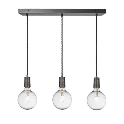 Pewter Sleek Edison Cluster Lights - 3 Wire - Industville SL-E-3WCL-P