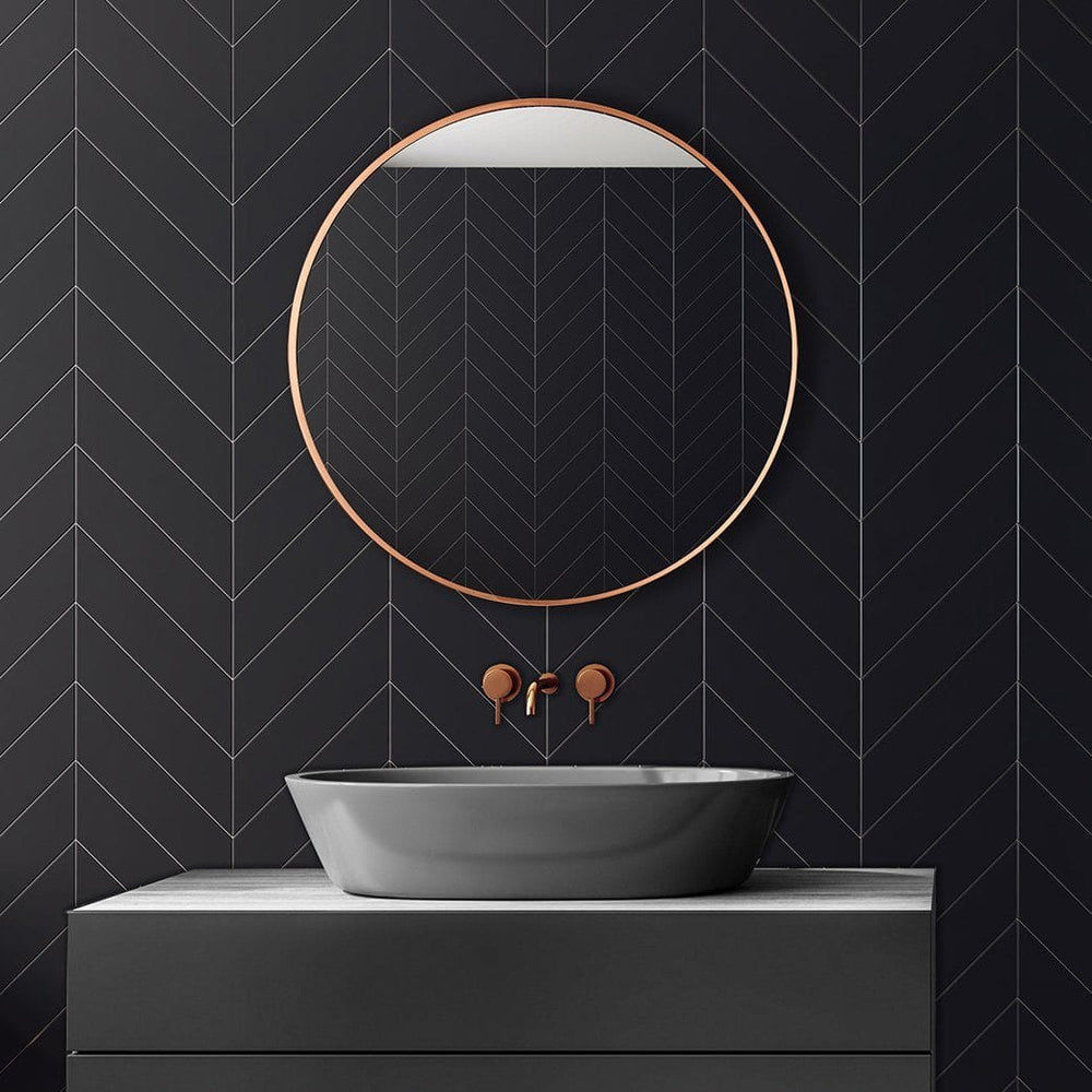 Copper Frame Urban Round Wall Mirror in 24 Inch, Product code is UR-R-WM24-C