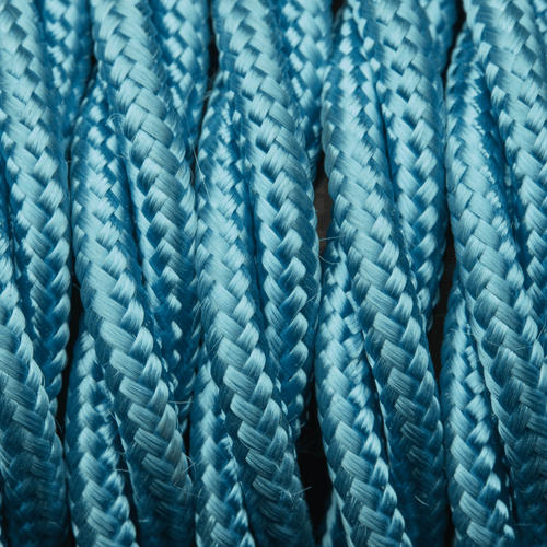 Light Blue Twisted Fabric Flex - Braided Cloth Cable Lighting Wire Industville FL-T-LB