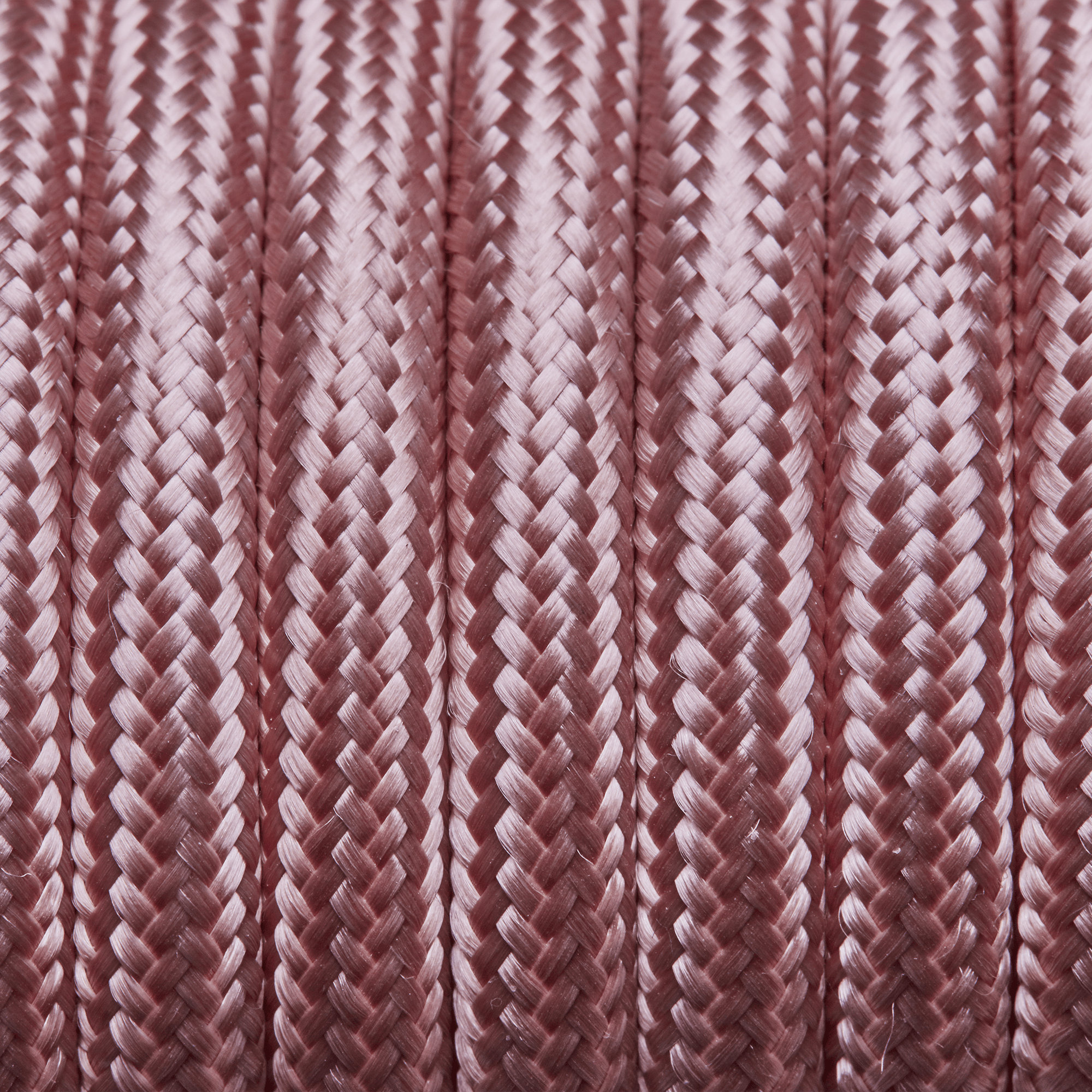 Pale Pink Round Fabric Flex - Braided Cloth Cable Lighting Wire Industville FL-R-PK