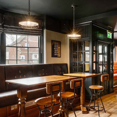 Retro Enamel Pendant - 14 Inch - Orange - Ceiling Lights - Industville Lighting UK