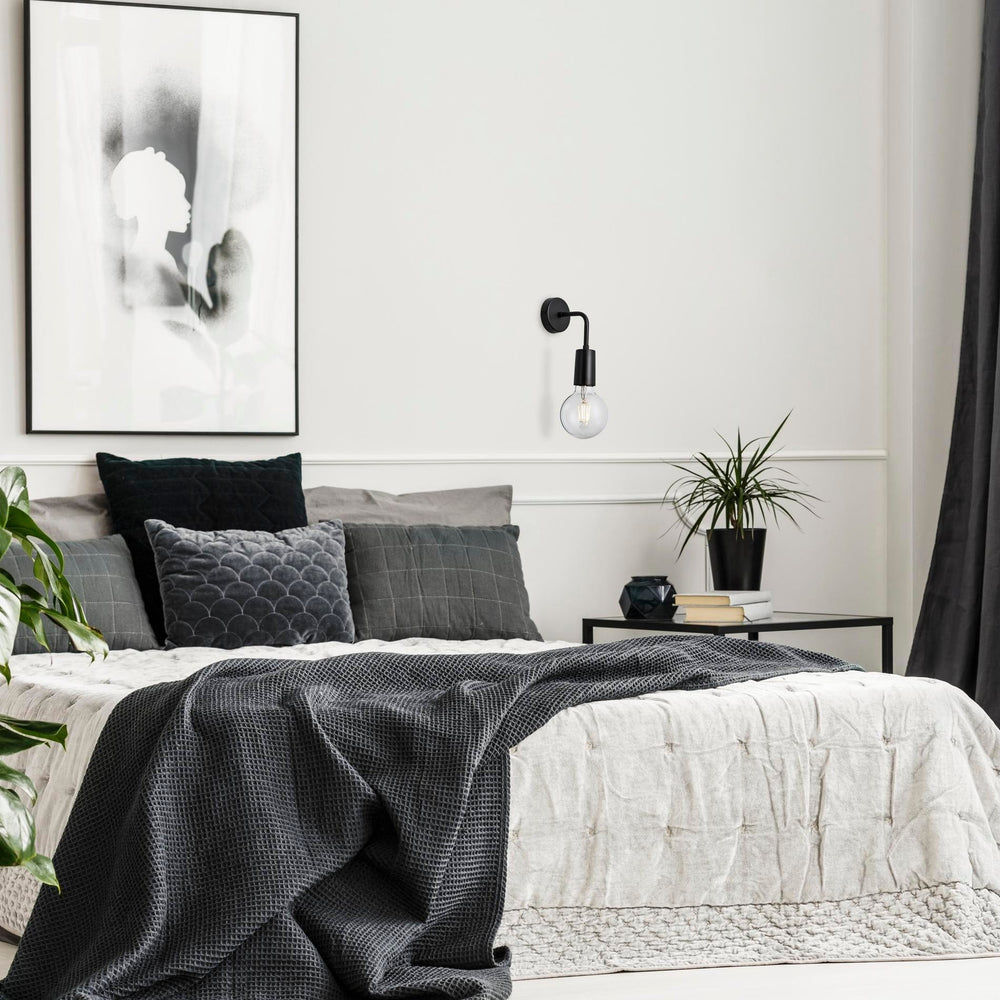 Sleek Edison Wall Light - Black Industville SL-EWL-BK