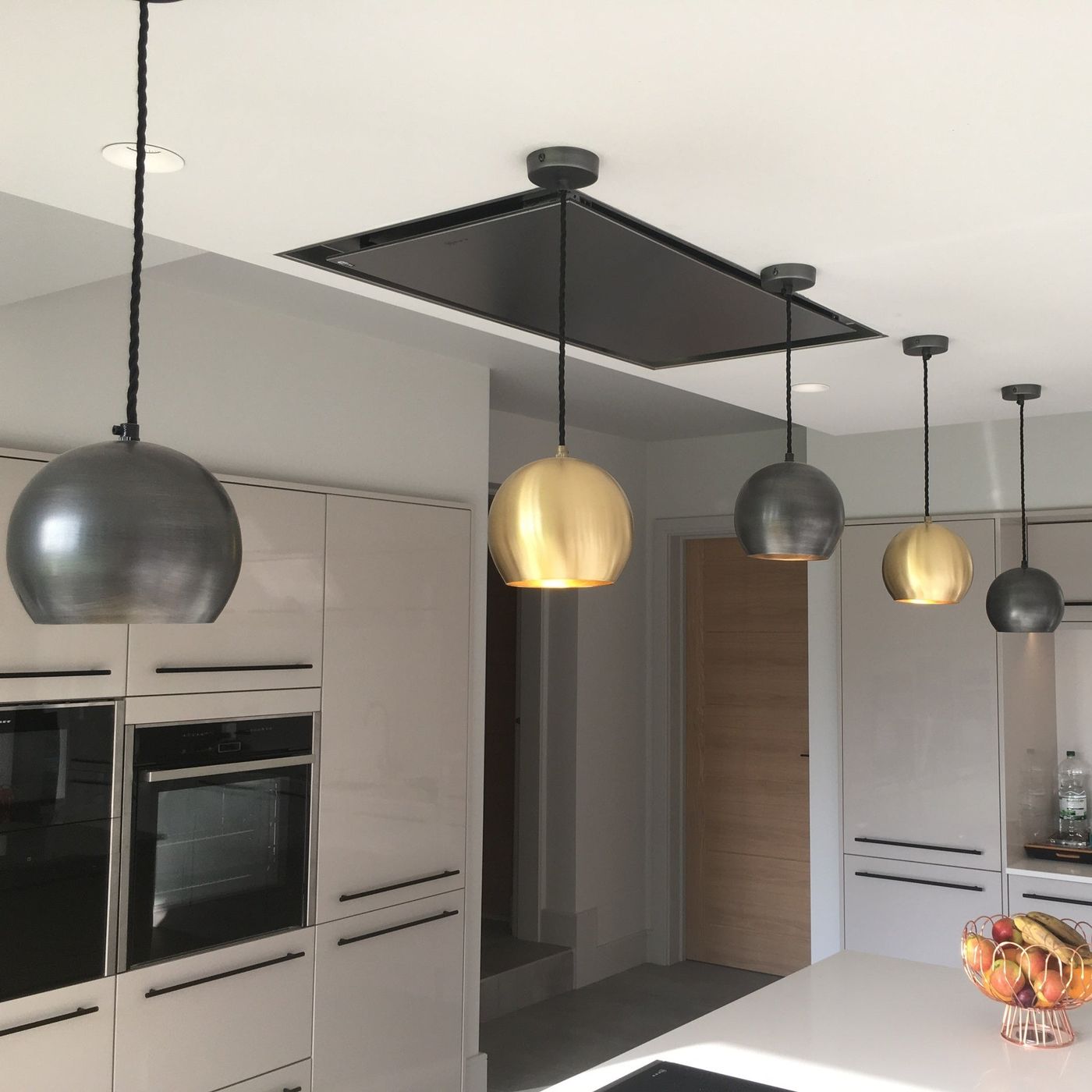 1 The Globe Collection Pendant - Pewter - Brass Industville