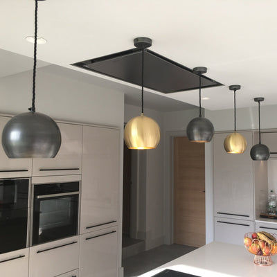 1 The Globe Collection Pendant - Pewter - Brass Industville