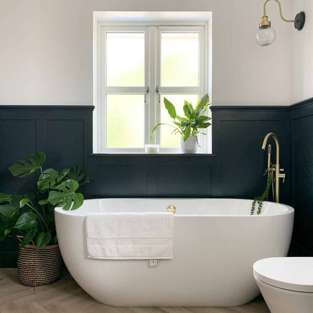 Brass Swan Neck Outdoor and Bathroom Wall Light with Globe Glass, Product Code is SN-IP65-WL-B-GLG