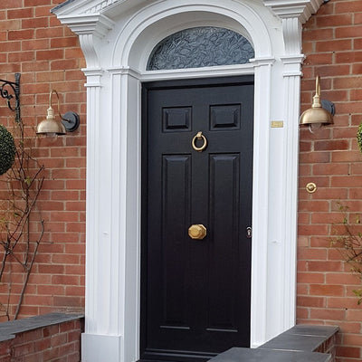 Swan Neck Outdoor & Bathroom Dome Wall Light - 8 Inch - Bathroom Lights - Industville Lighting UK