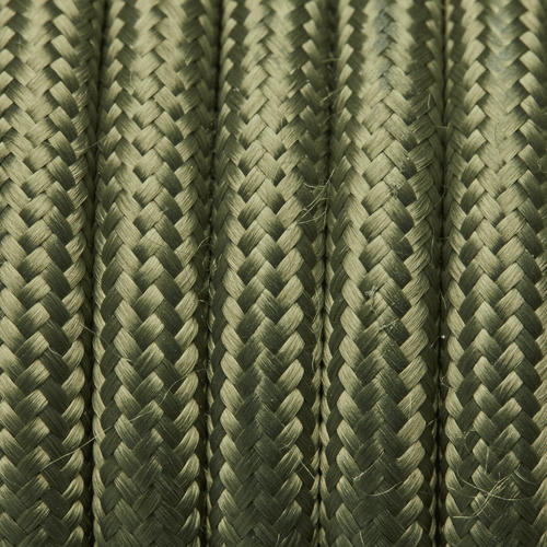 Sage Green Round Fabric Flex - 3 Core Braided Cloth Cable Lighting Wire Industville FL-R-SG