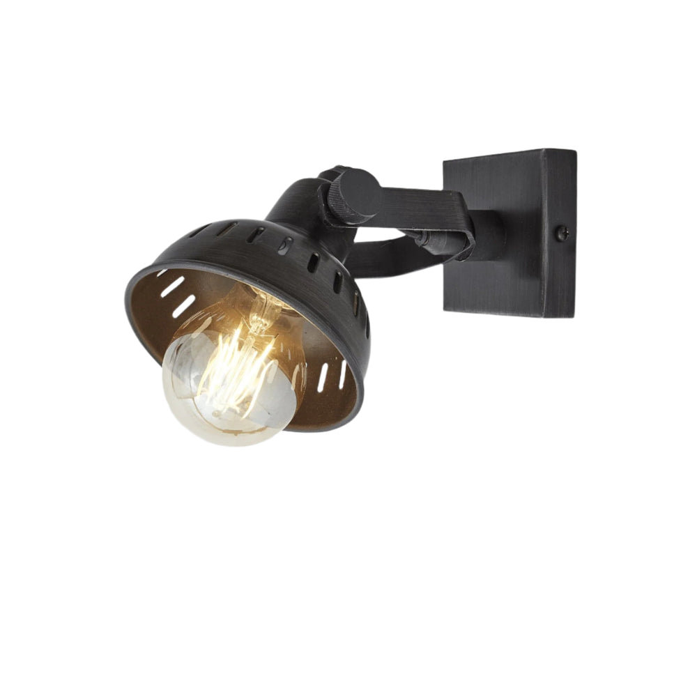 Single Swivel Spotlight Wall Light Pewter