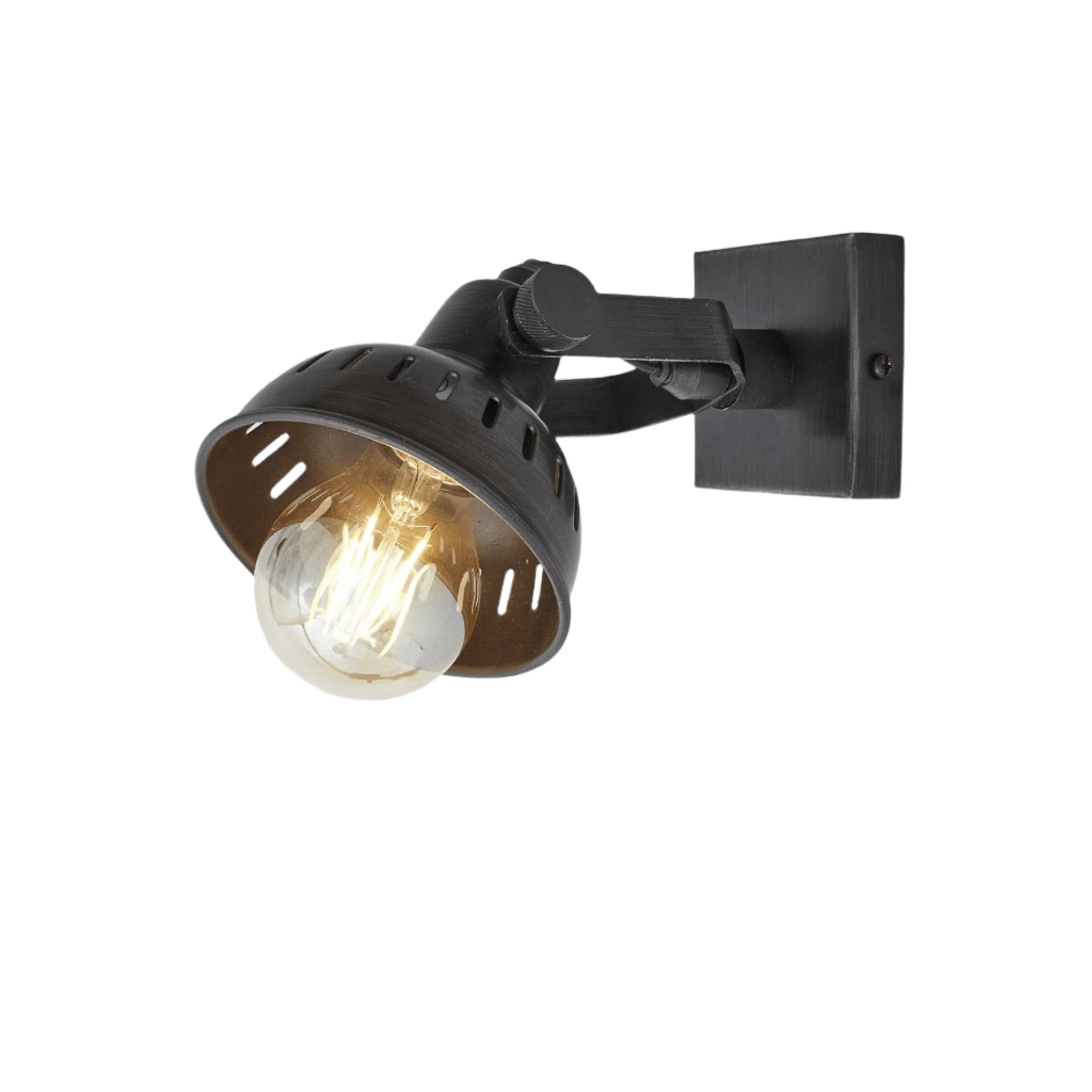 Single Swivel Spotlight Wall Light Pewter