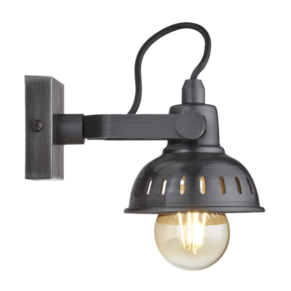 Single Swivel Spotlight Wall Light Pewter