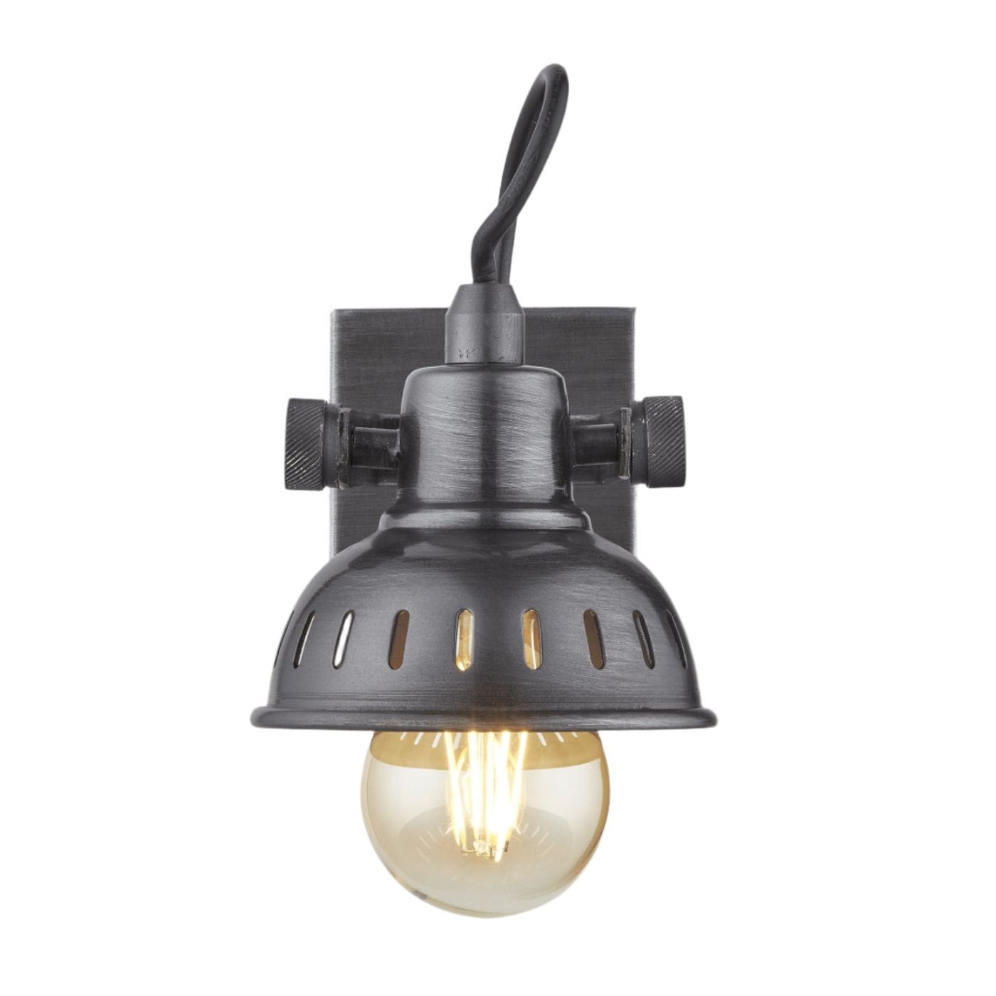Swivel Spotlight Wall Light - Single - Pewter Industville SW-SFM-S-P