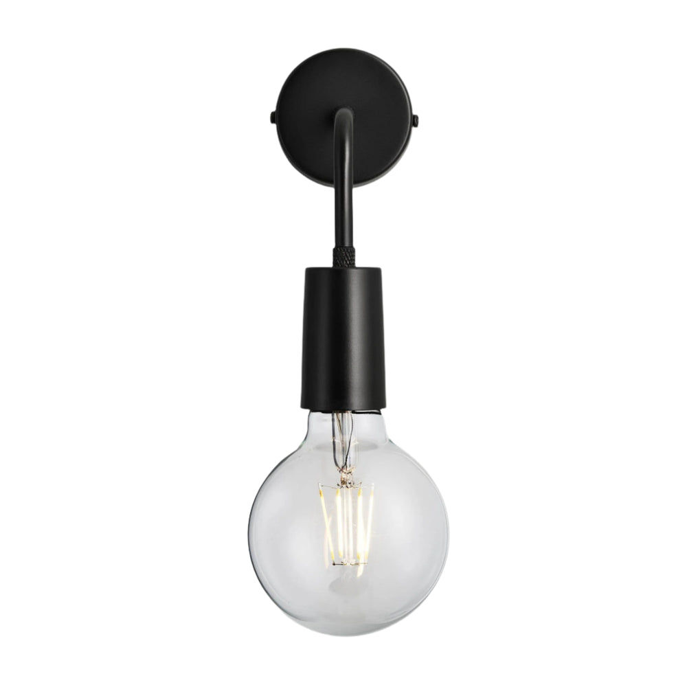 Sleek Edison Wall Light - Black Industville SL-EWL-BK