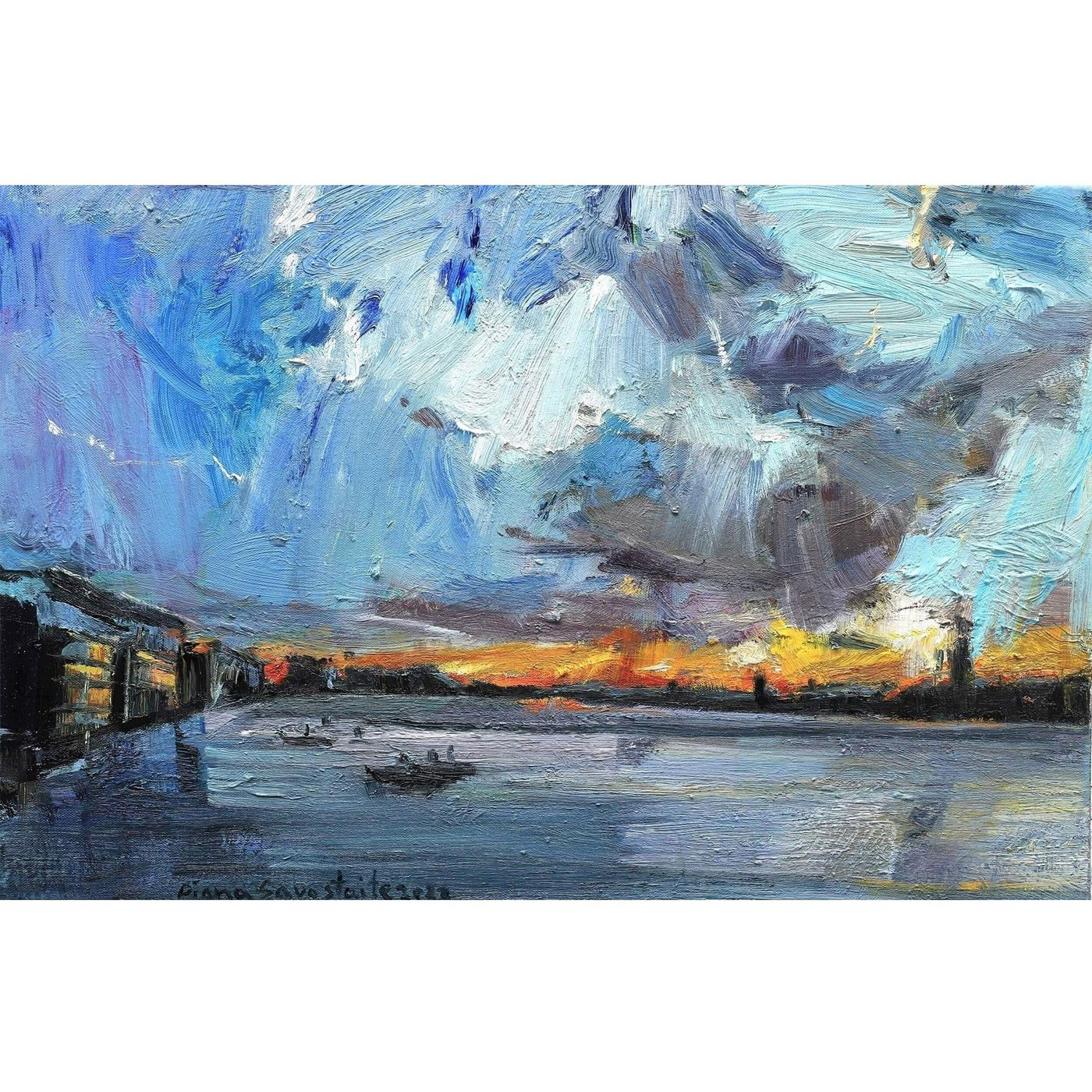 Sunrise at Royal Albert Dock Diana Savostaite